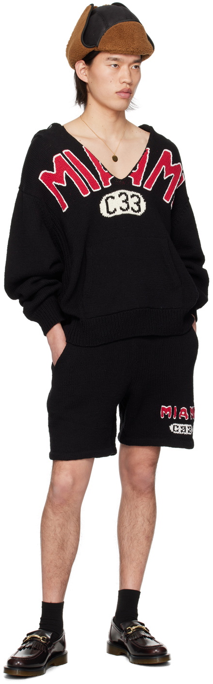 RICE NINE TEN Black College Shorts