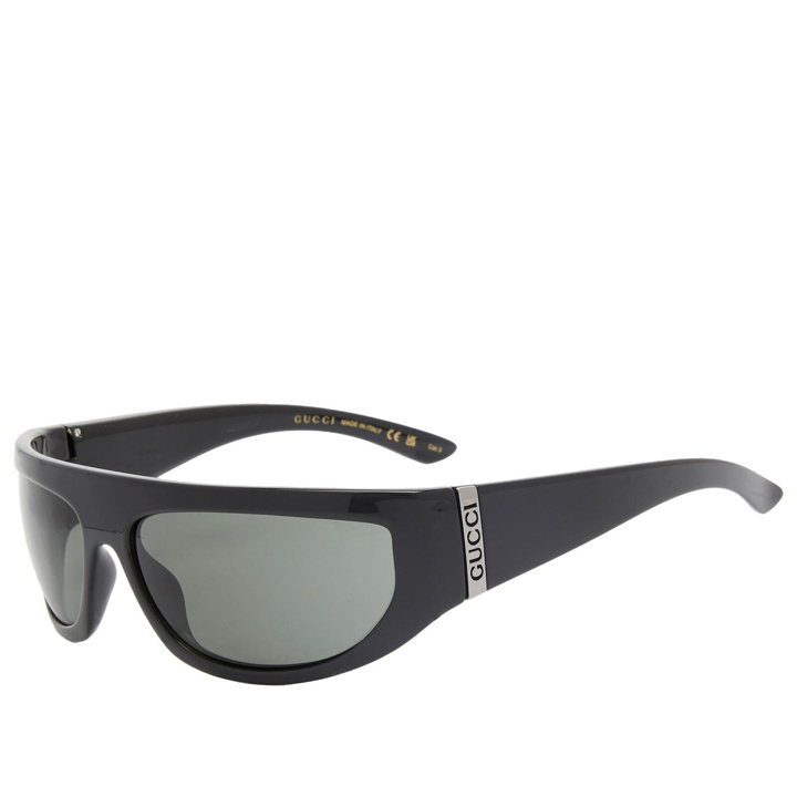 Photo: Gucci Men's Eyewear GG1574S Sunglasses in Black/Grey 