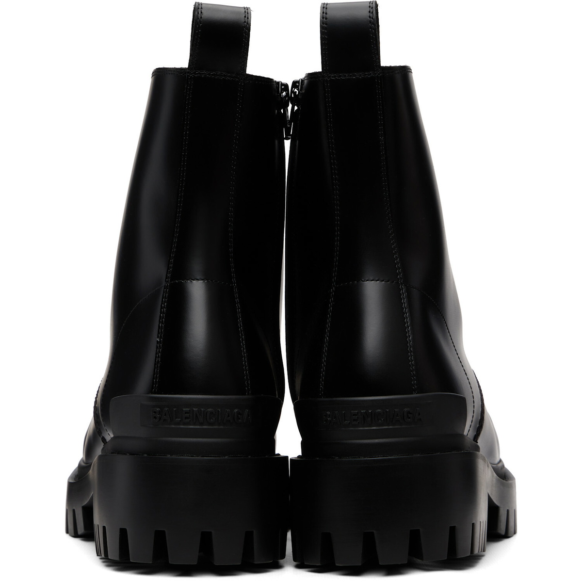 Balenciaga Black Strike Zip Boots