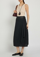 Studio Nicholson Belted Midi Skirt Dark Purple