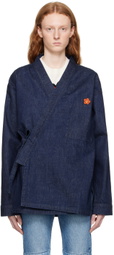 Kenzo Blue Kenzo Paris Boke Flower Denim Jacket