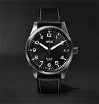 Oris - Big Crown Pro Pilot Automatic 41mm Stainless Steel and Leather Watch - Black