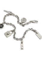 Marc Jacobs Button Charm Silver-plated Bracelet - Black And Silver - One Size