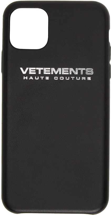 Photo: VETEMENTS Black Logo iPhone 11 Pro Max Case