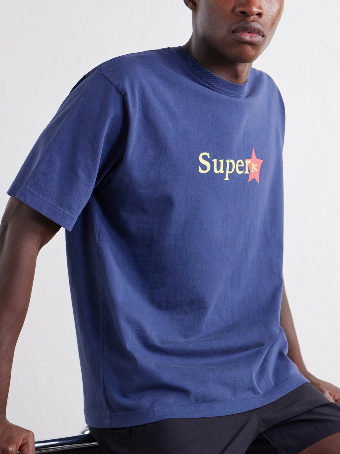 DISTRICT VISION - California Printed Cotton-Jersey T-Shirt - Blue
