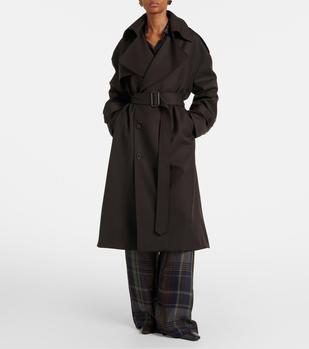 The Frankie Shop Dursley belted double-breasted trench coat