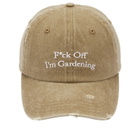 Bram's Fruit Men's F*ck Off Distressed Cap in Washed Olive Green 