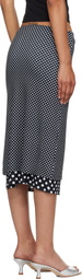 Miaou Black & White Maria Maxi Skirt