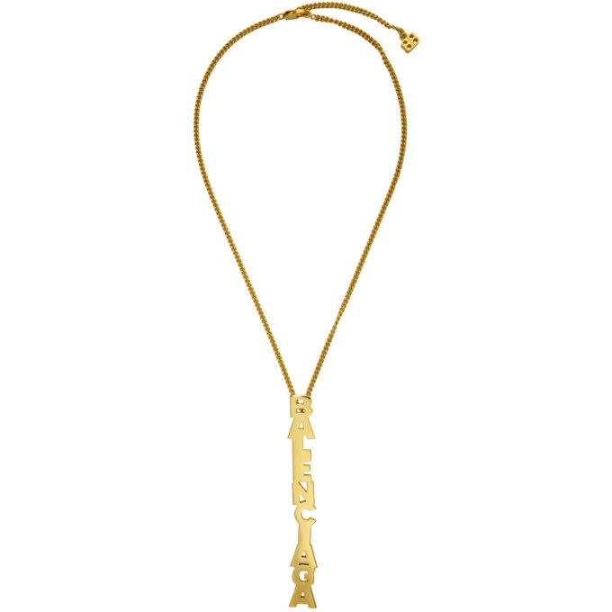 Photo: Balenciaga Gold Typo Necklace