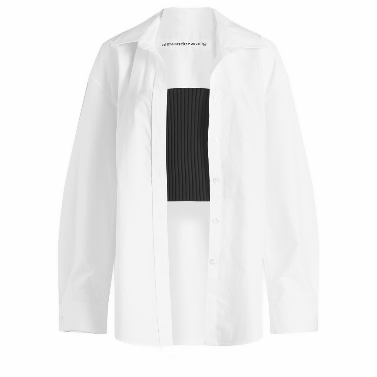 Alexander Wang Women's Oversized Crop Top Shirt in White
