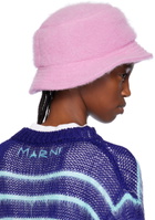 Marni SSENSE Exclusive Pink Furry Bucket Hat