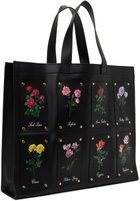 Ernest W. Baker Black Patched Rose Tote