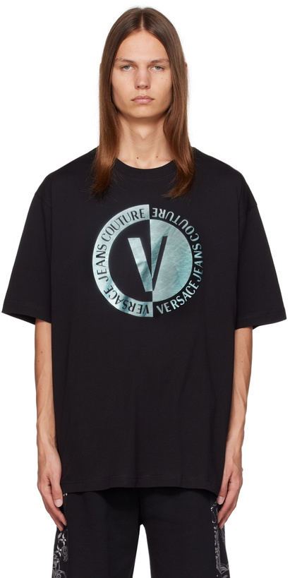 Photo: Versace Jeans Couture Black V-Emblem T-Shirt