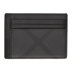 Burberry Grey and Black London Check Card Holder