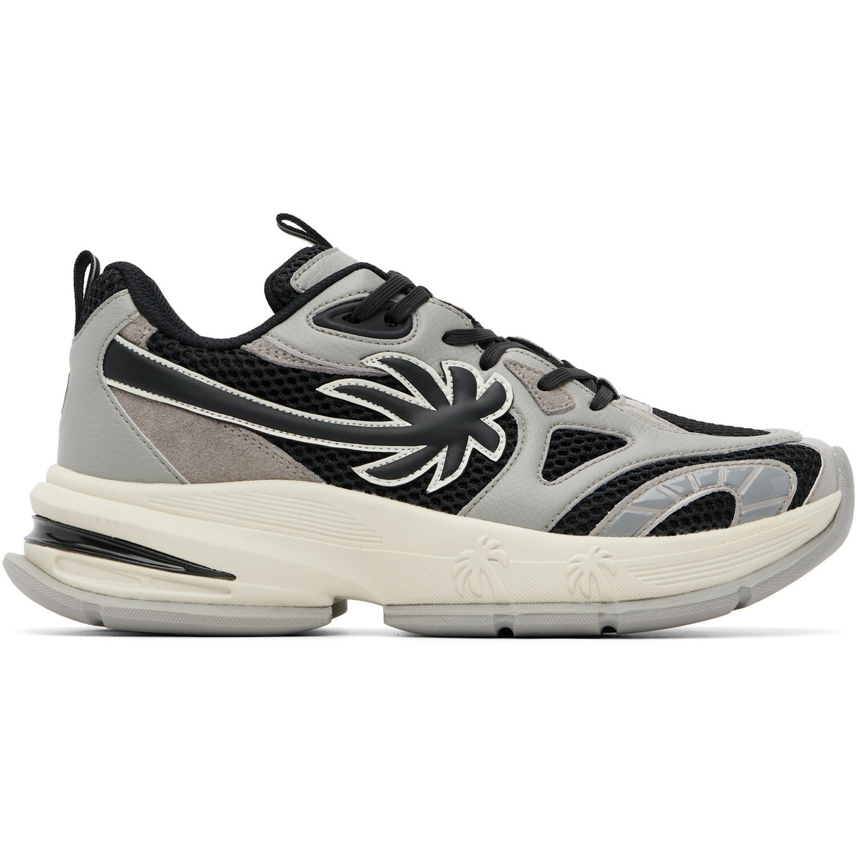 Palm Angels Black & Gray Palm Runner Sneakers