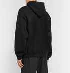 Balenciaga - Logo-Print Fleece-Back Cotton-Jersey Hoodie - Black