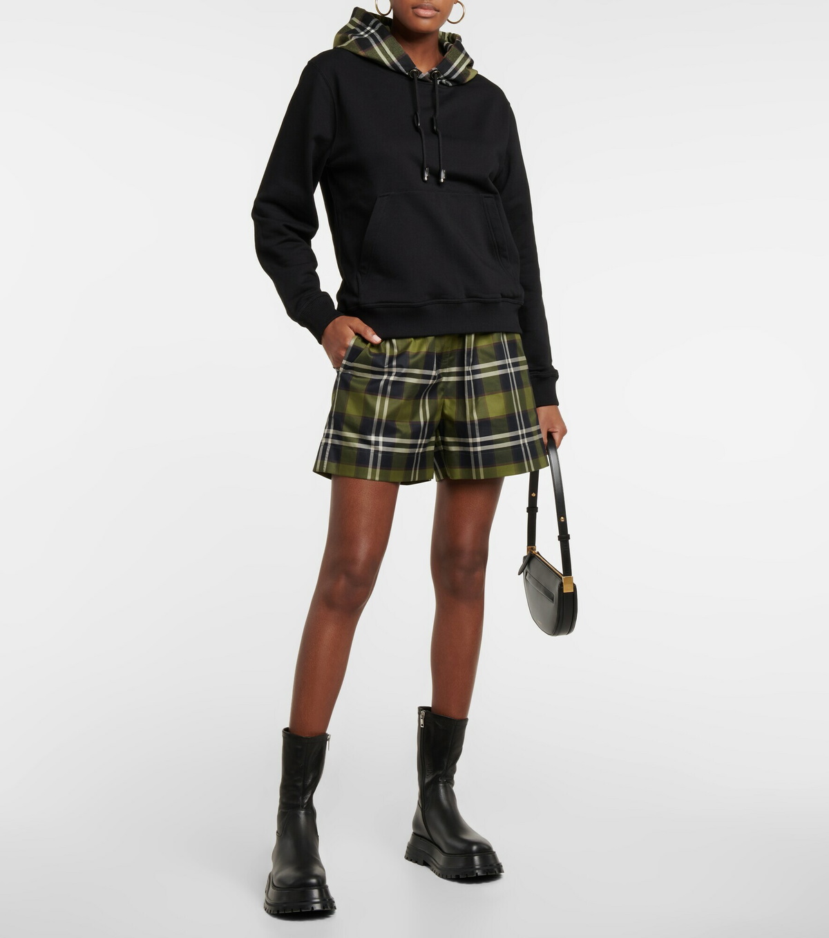 Burberry - Checked cotton shorts