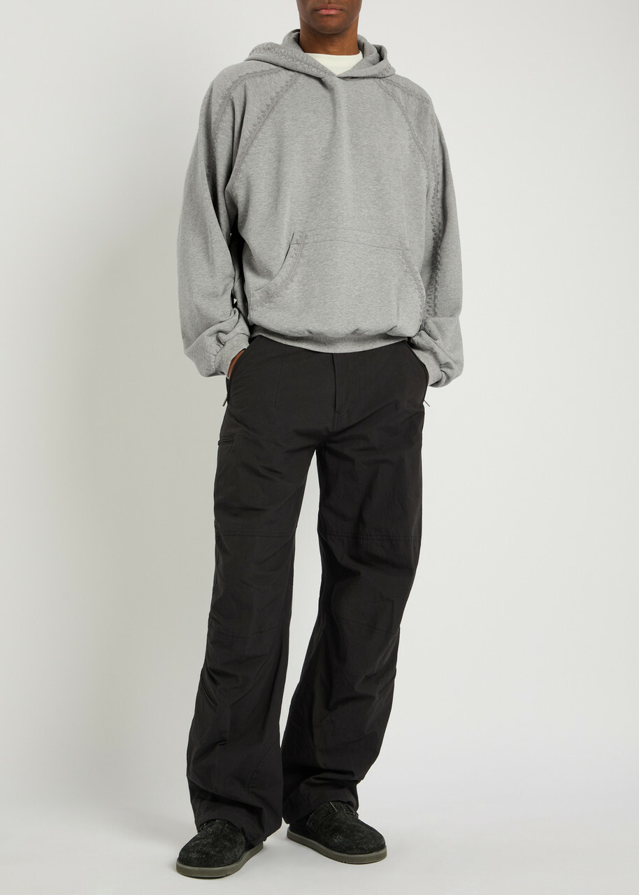 Wooyoungmi Hooded Cotton Sweatshirt Grey