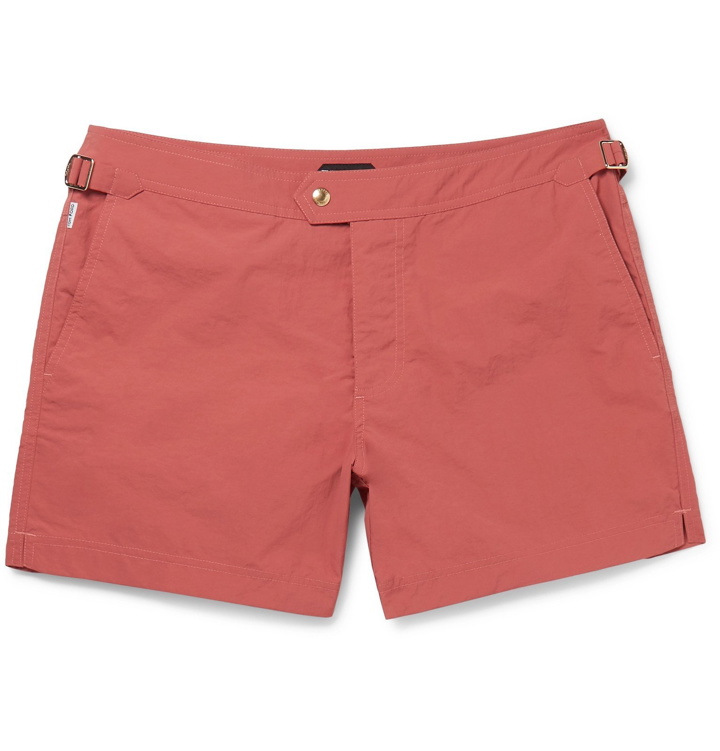 Photo: TOM FORD - Slim-Fit Mid-Length Swim Shorts - Orange