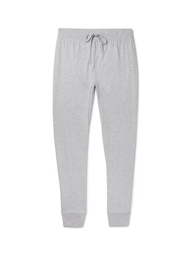Photo: Handvaerk - Slim-Fit Tapered Pima Cotton-Jersey Pyjama Trousers - Gray