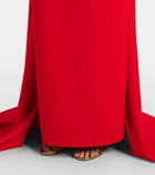 Solace London Ainhoa caped crêpe gown