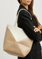 Loewe Puzzle Fold Medium Leather Tote - White - One Size