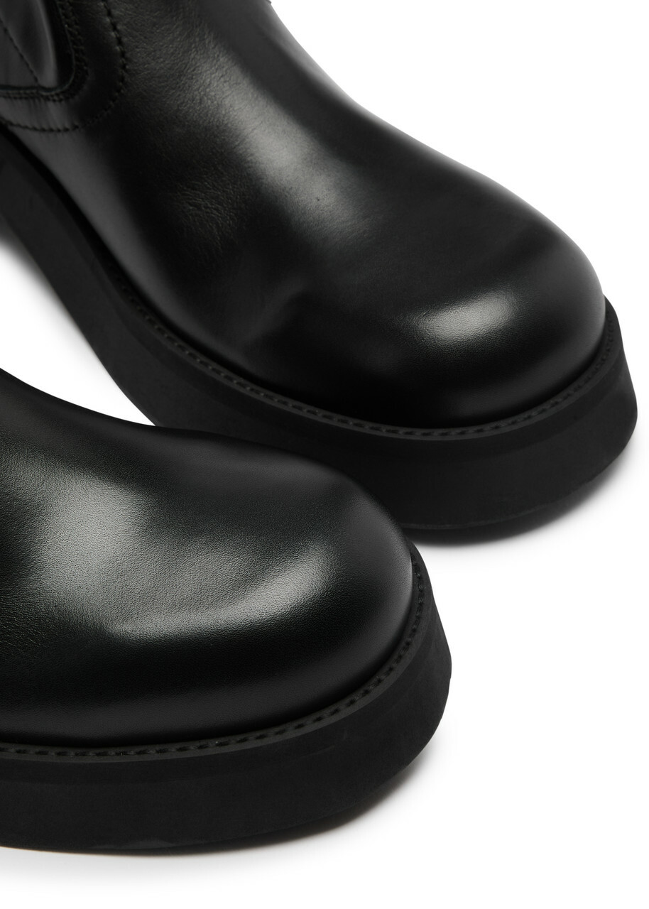 Miista Oliana 60 Leather Ankle Boots Black