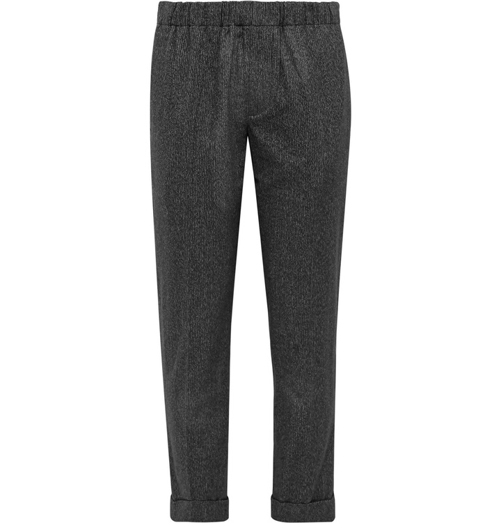 Photo: Club Monaco - Charcoal Cuffed Cotton Trousers - Black