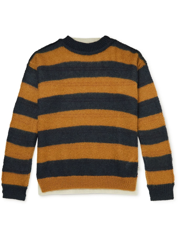 Photo: Marni - Panelled Striped Virgin Wool-Blend Sweater - Multi