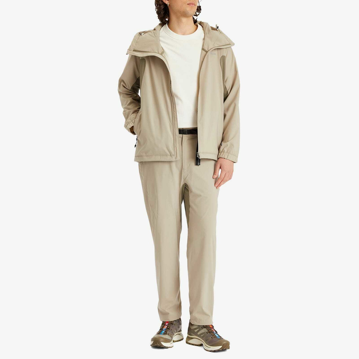 NANGA Men's Hybrid Flex Zip Jacket in Beige Nanga