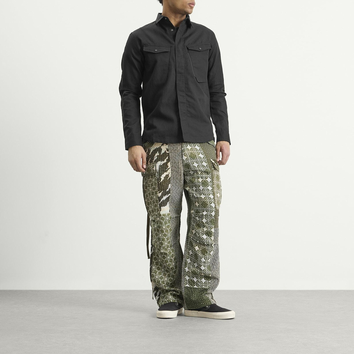 Maharishi Men's Hemp Custom Shirt in Black