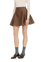 Diesel Flared miniskirt in bonded material - Skirts Womens in Brown