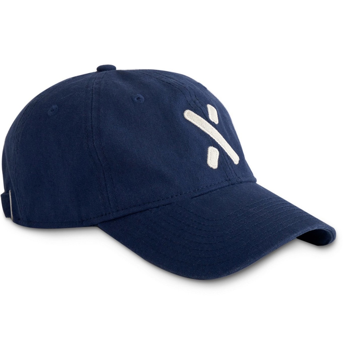 Photo: Alex Mill - Embroidered Garment-Dyed Cotton-Canvas Baseball Cap - Blue
