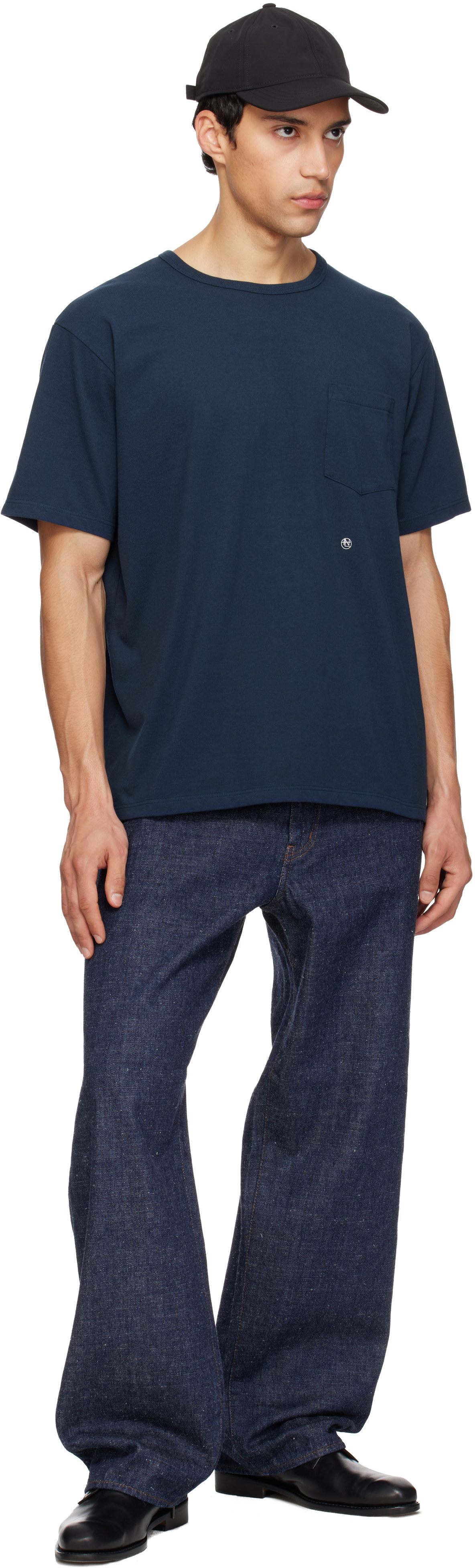 nanamica Navy COOLMAX Jersey Pocket T-shirt