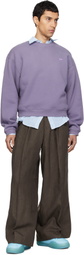 ERL Purple Script Crewneck Sweater