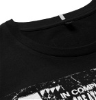 MCQ - Appliquéd Printed Cotton-Jersey T-Shirt - Black