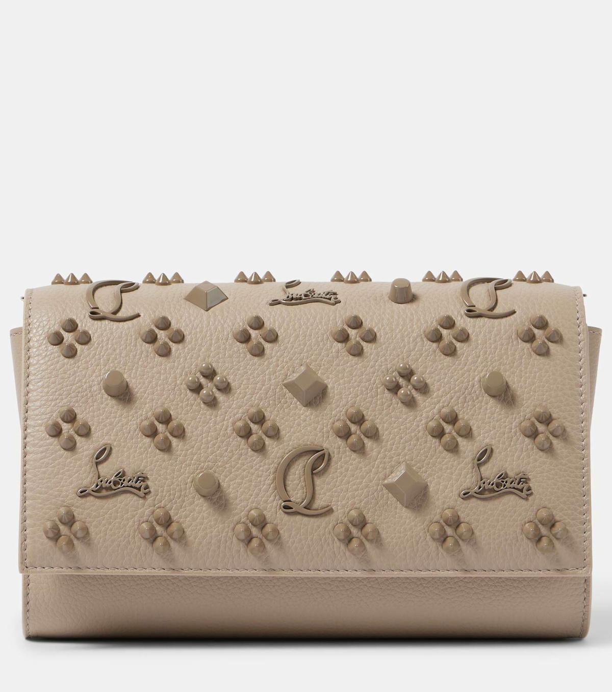 Christian Louboutin Paloma embellished leather clutch