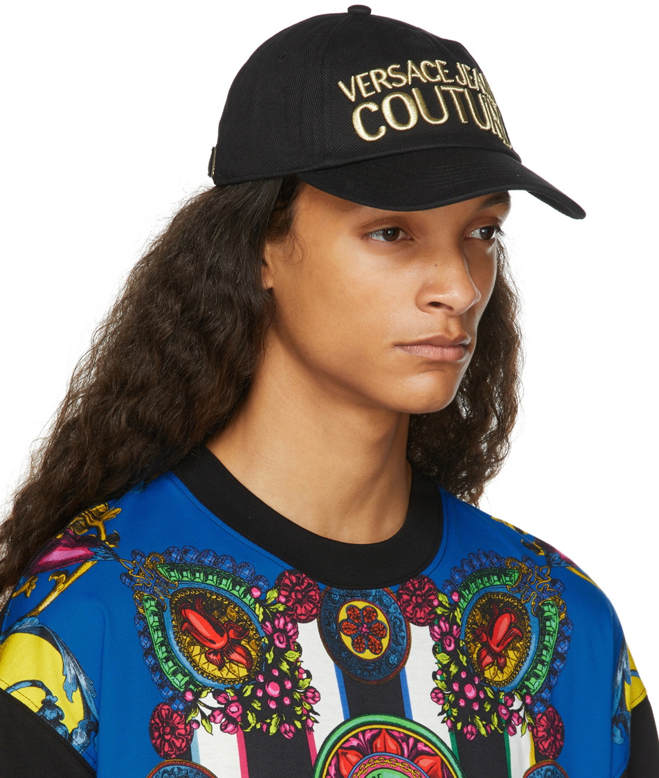 Versace Jeans Couture Black & Gold Embroidered Logo Cap Versace display picture 3