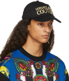 Versace Jeans Couture Black & Gold Embroidered Logo Cap