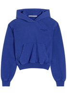 Alexander Wang Hooded Cotton Sweatshirt Blue