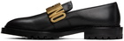 Moschino Black Lettering Loafers