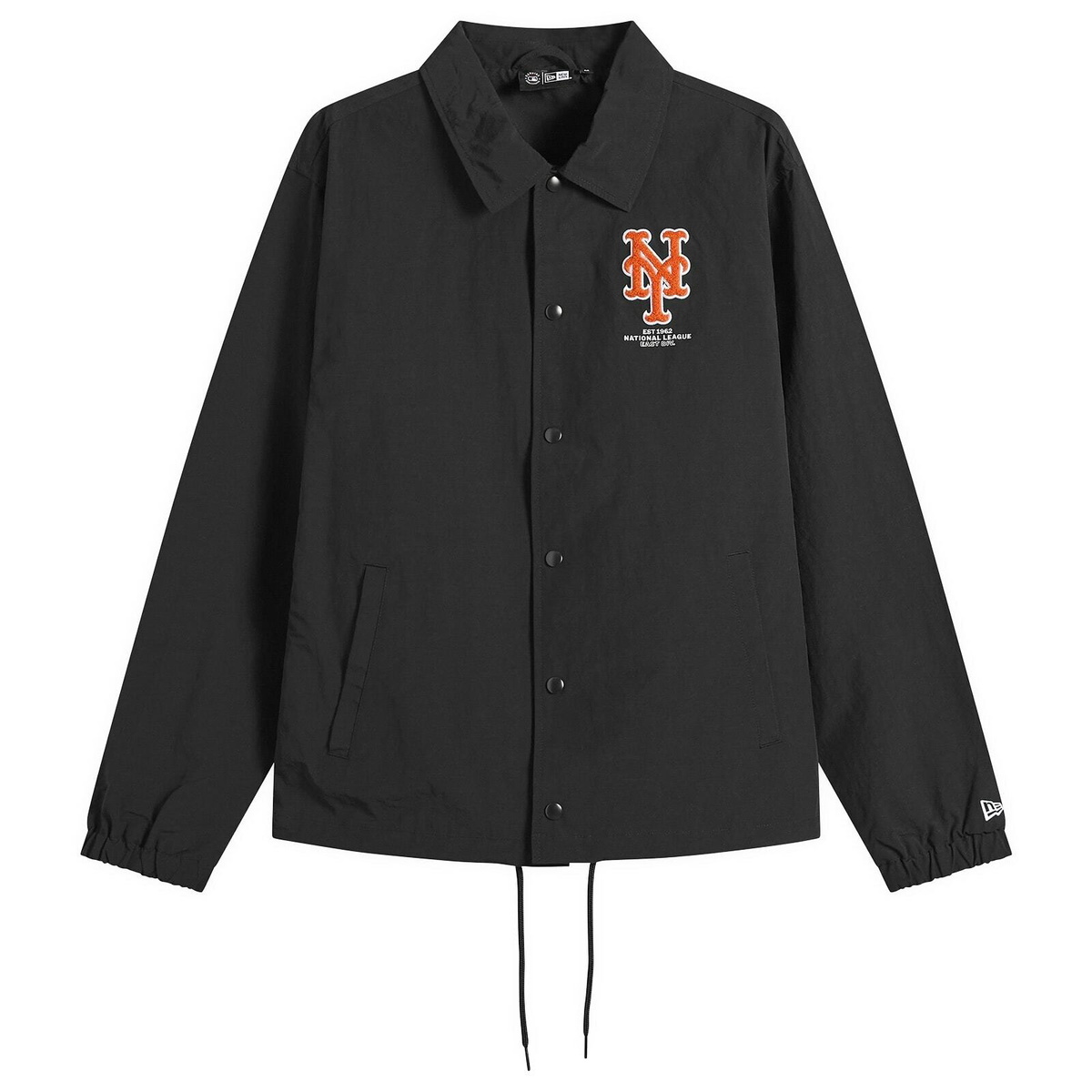 New Era Men's MLB New York Mets Coaches Jacket in Black