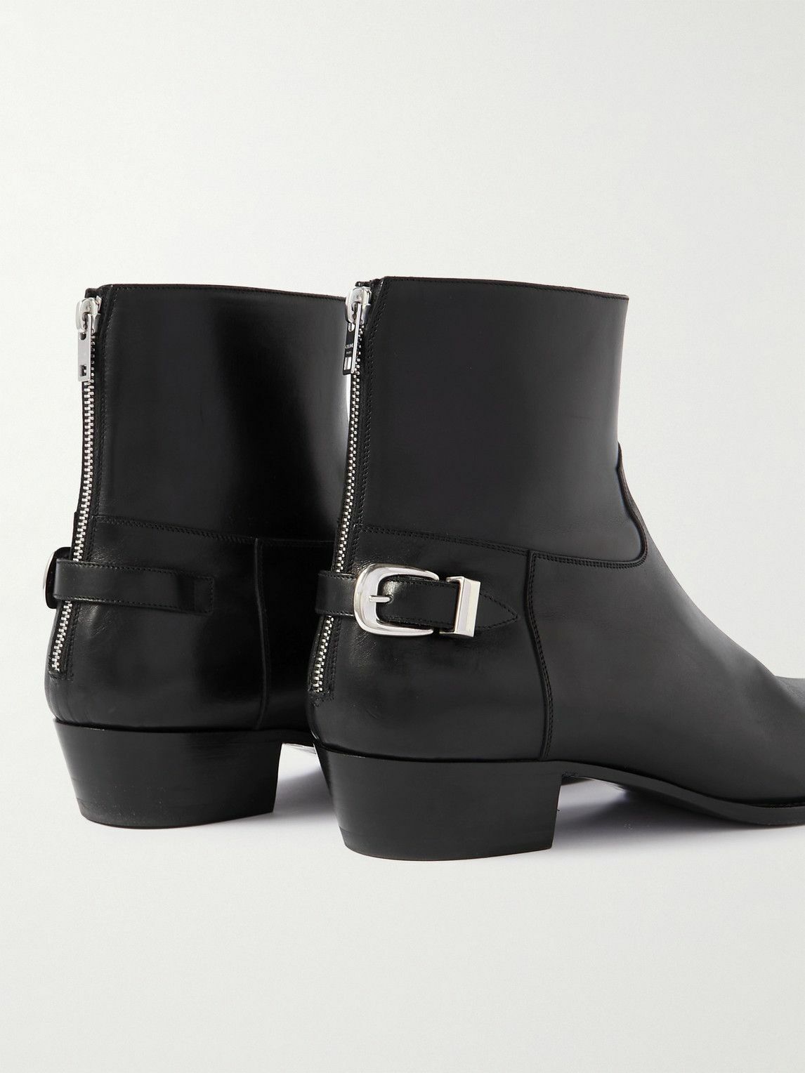 Celine Brown Leather Ankle Boots main image 0