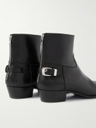 CELINE - Drugstore Buckled Leather Ankle Boots - Black