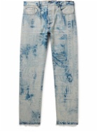 Gallery Dept. - Good Luck Straight-Leg Frayed Printed Jeans - Blue