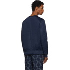 Valentino Navy Nylon Crewneck Sweater