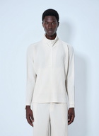 Homme Plissé Issey Miyake Pleated Half Zip Through Top