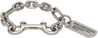 Balenciaga Silver Tags Carabiner Bracelet