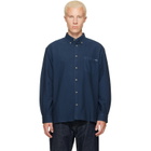 A.P.C. Blue Mateo Logo Shirt