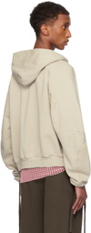 Ottolinger Beige Oversized Zip Hoodie